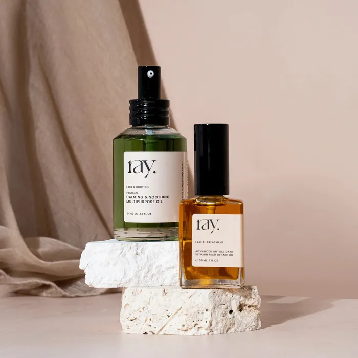 Ray Skincare Earrings Verdant Face Body Oil