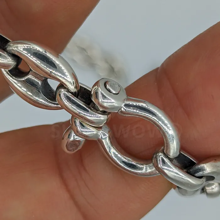 15mm Puffed Mariner Anchor Necklace silverwow Necklaces 15mm Puffed Mariner Anchor Necklace silverwow Necklaces