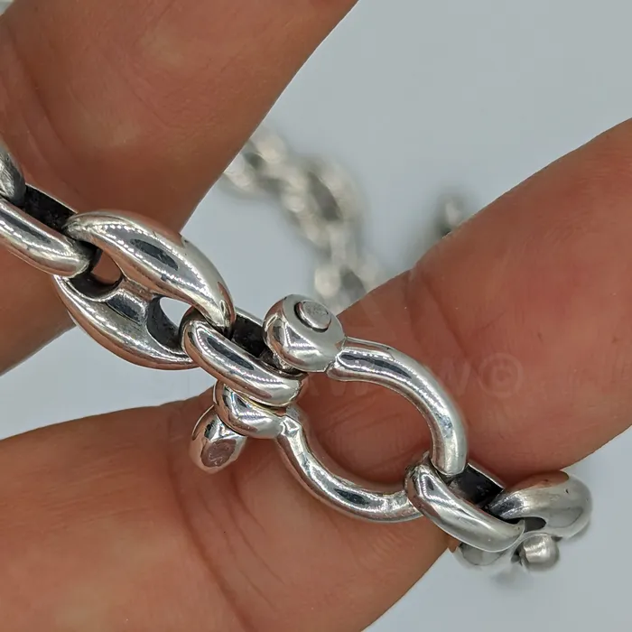 15mm Puffed Mariner Anchor Necklace silverwow Necklaces 15mm Puffed Mariner Anchor Necklace silverwow Necklaces