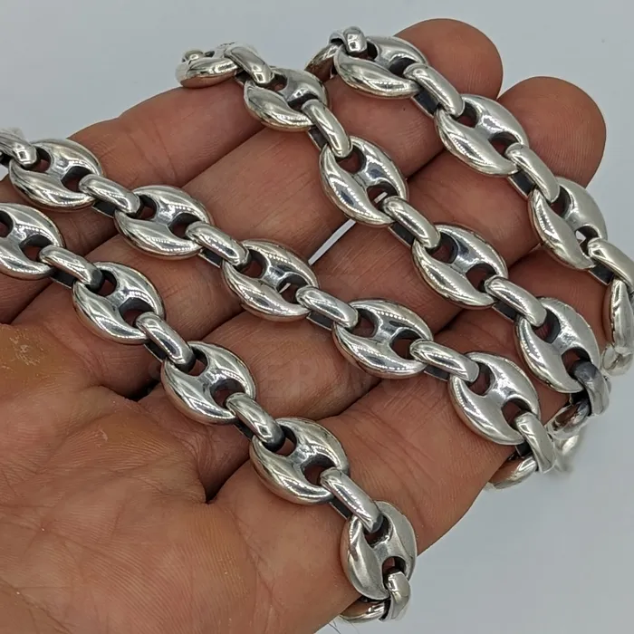 15mm Puffed Mariner Anchor Necklace silverwow Necklaces 15mm Puffed Mariner Anchor Necklace silverwow Necklaces