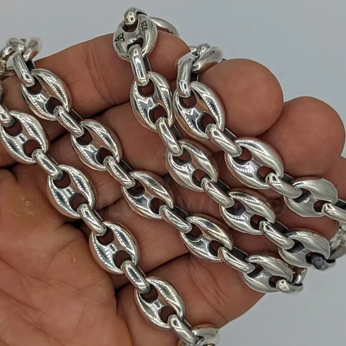 15mm Puffed Mariner Anchor Necklace silverwow Necklaces 15mm Puffed Mariner Anchor Necklace silverwow Necklaces