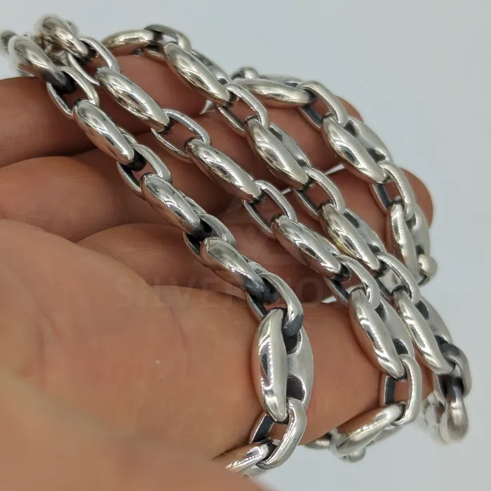 15mm Puffed Mariner Anchor Necklace silverwow Necklaces 15mm Puffed Mariner Anchor Necklace silverwow Necklaces