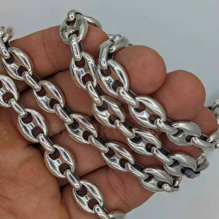 15mm Puffed Mariner Anchor Necklace silverwow Necklaces 15mm Puffed Mariner Anchor Necklace silverwow Necklaces