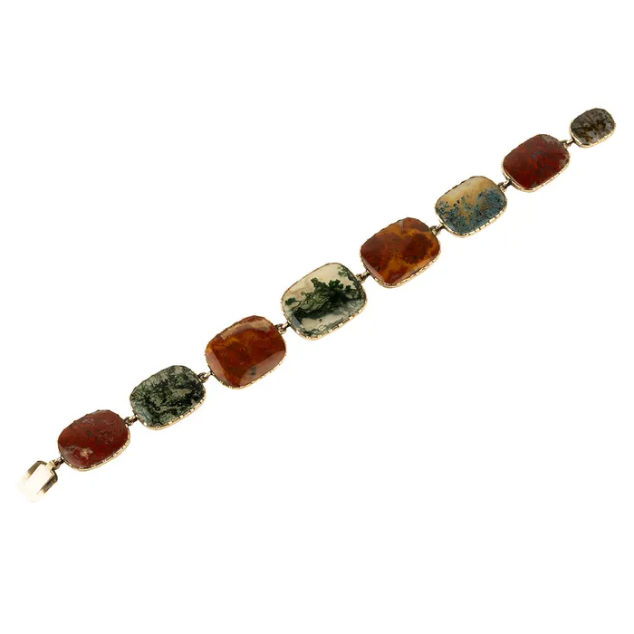 Bracelets Bell Bird Antiques Early Victorian era Agate Specimen Bracelet