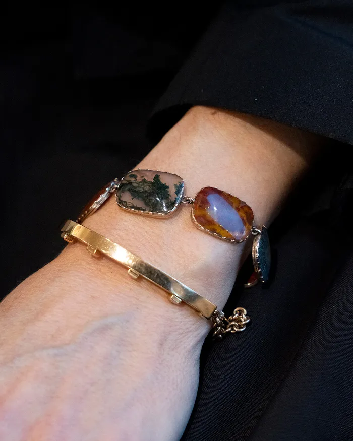 Bracelets Bell Bird Antiques Early Victorian era Agate Specimen Bracelet