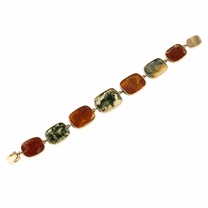 Bracelets Bell Bird Antiques Early Victorian era Agate Specimen Bracelet