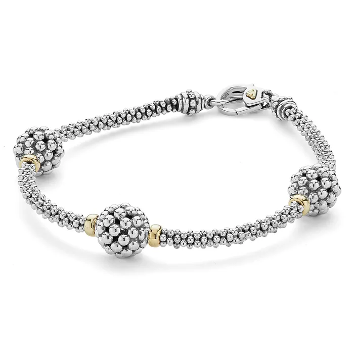 Bracelets Signature Caviar Three Station Caviar Beaded Bracelet LAGOS