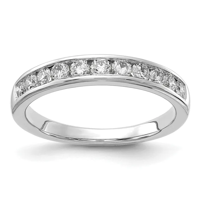 14k White Gold 12 Ct Lab Grown Diamond VSSI G Channel Set Band Ring Goldia Rings 14k White Gold 12 Ct Lab Grown Diamond VSSI G Channel Set Band Ring Goldia Rings