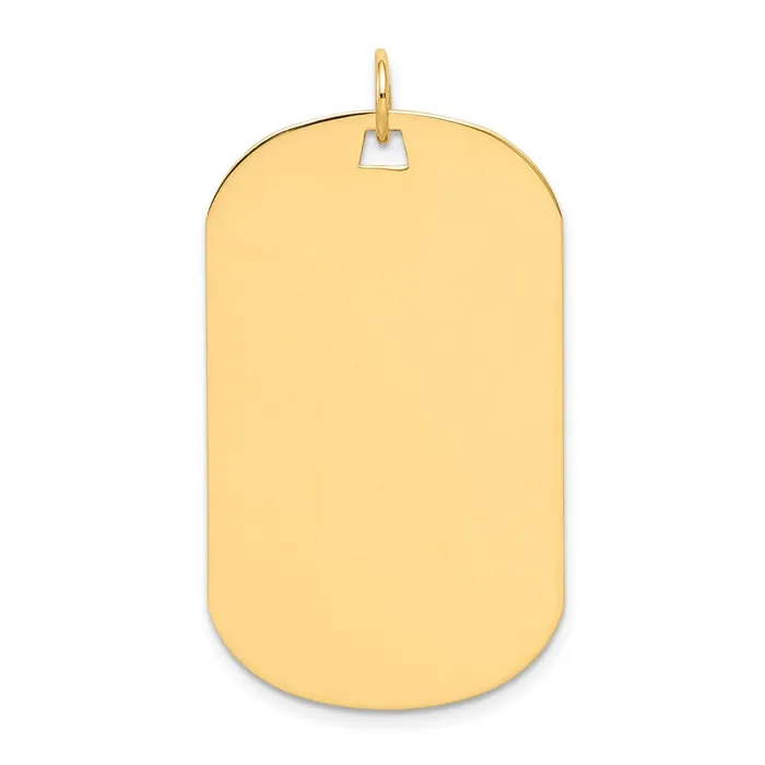 14k Yellow Gold Plain 035 Gauge Engraveable Dog Tag Disc Charm Goldia Charm Necklaces 14k Yellow Gold Plain 035 Gauge Engraveable Dog Tag Disc Charm Goldia Charm Necklaces