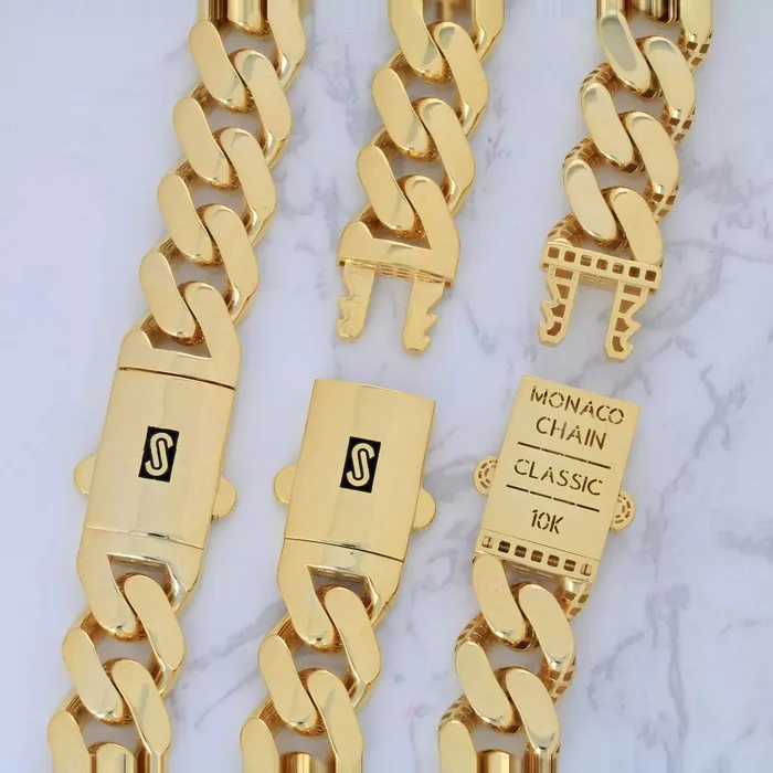 14k Yellow Gold Royal Monaco Miami Cuban Link 11mm Chain Pendant Necklace 24 Goldiacom Necklaces