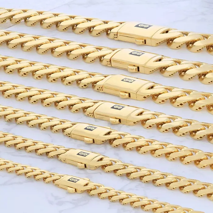 14k Yellow Gold Royal Monaco Miami Cuban Link 11mm Chain Pendant Necklace 24 Goldiacom Necklaces