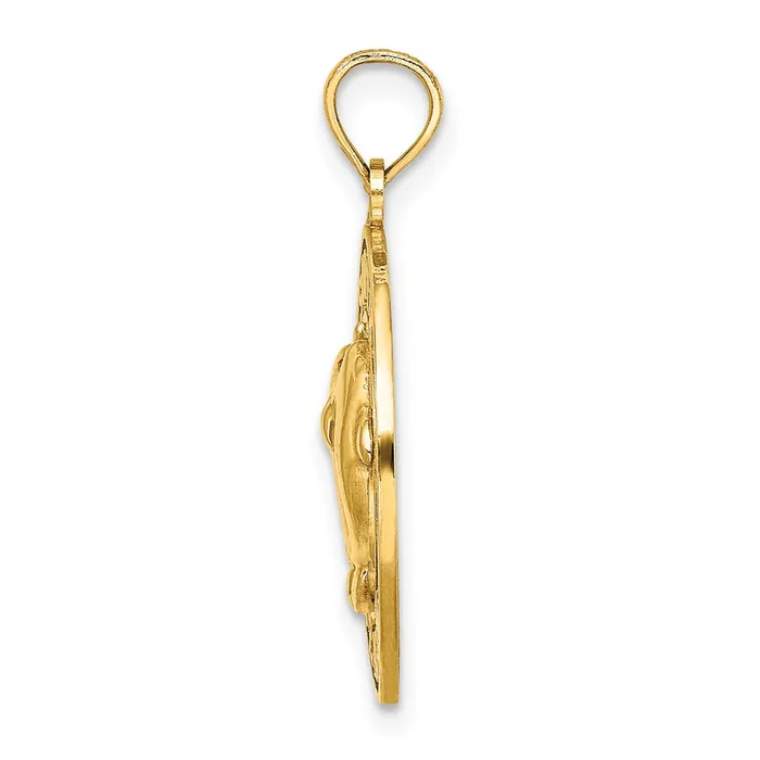 Charm Necklaces Goldia 14k Yellow Gold SOUTH BEACH wDolphins Circle Charm