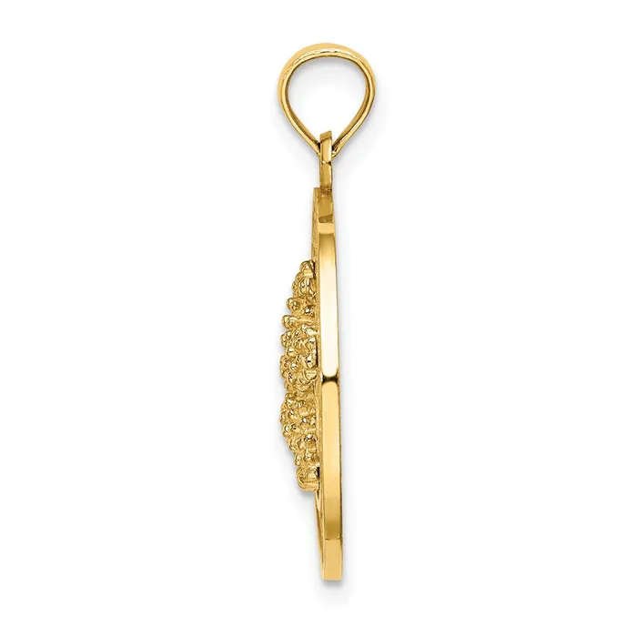Charm Necklaces Goldia 14k Yellow Gold TURKS AND CAICOS w Starfish Circle Charm