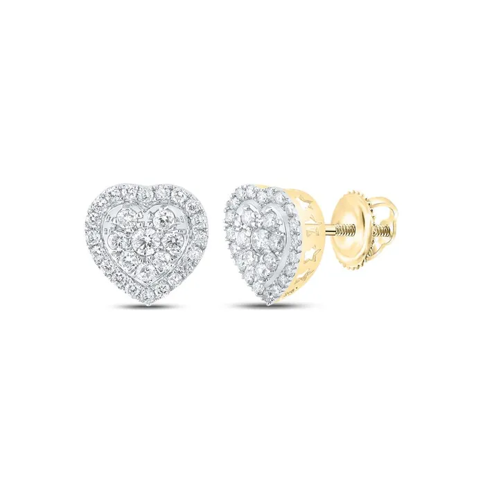 Earrings gndatlanta 1CTWDiamond HEART EARRING