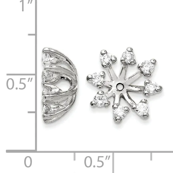 Earrings goldiaca 14k White Gold A Diamond earring jacket