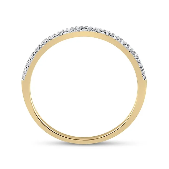 gndatlanta 10k Yellow Gold Round Diamond Halo Bridal Wedding Ring Set 12 Cttw Rings