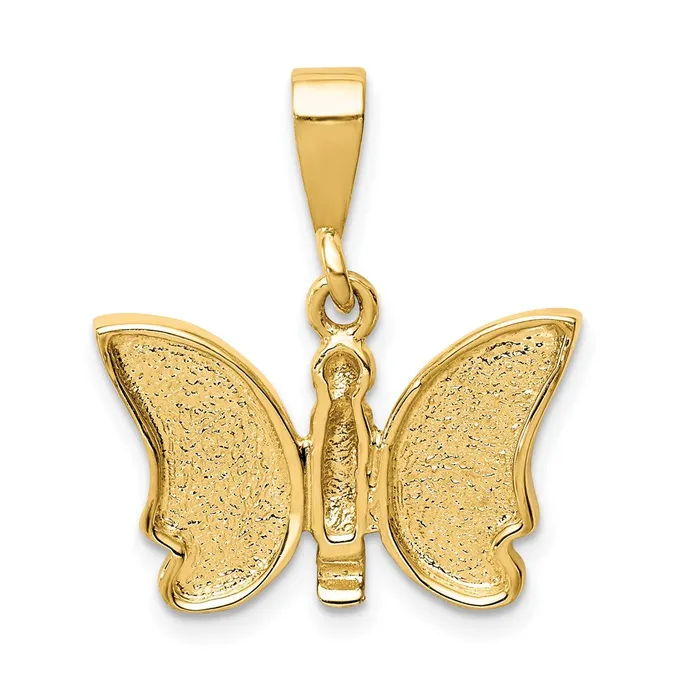Goldia 14k Yellow Gold Polished Butterfly Pendant Necklaces