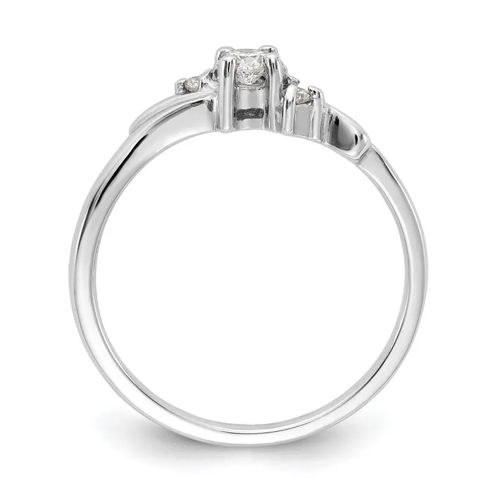 Goldiacom Rings 14k White Gold VS Real Diamond ring