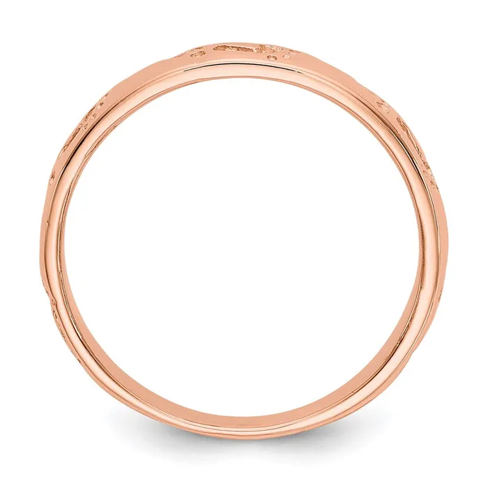 Goldia Rings 14k Rose Gold Footprints Ring