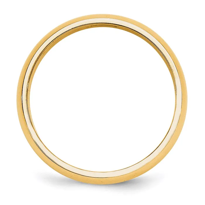 Goldia Rings Solid 14K Yellow Gold 5mm HalfRound Wedding MensWomens Wedding Band Ring Size 55