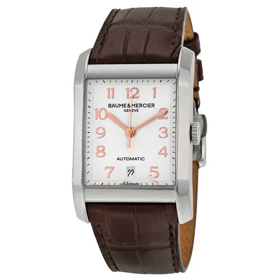 JMS always Watches Original Baume et Mercier Classima Silver Dial Brown Leather Watch MOA10156