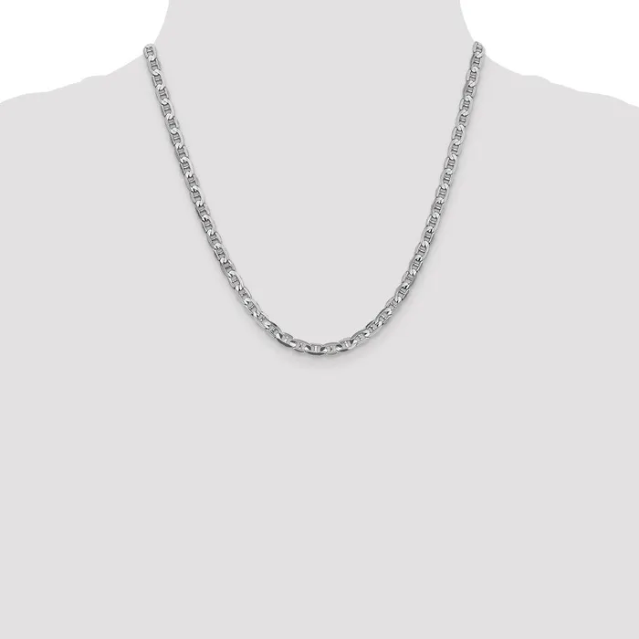 Necklaces MDS Solid 14K White Gold 20 inch 45mm Concave Anchor with Lobster Clasp Chain Necklace Necklaces MDS Solid 14K White Gold 20 inch 45mm Concave Anchor with Lobster Clasp Chain Necklace