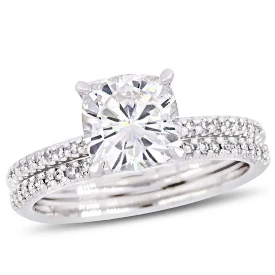 Original Amour 14 CT DIAMOND TW AND 2 CT TGW Created MOISSANITEWHITE BRIDAL RING SET 14K WHITE GOLD JMS005321 JMS always Rings Original Amour 14 CT DIAMOND TW AND 2 CT TGW Created MOISSANITEWHITE BRIDAL RING SET 14K WHITE GOLD JMS005321 JMS always Rings