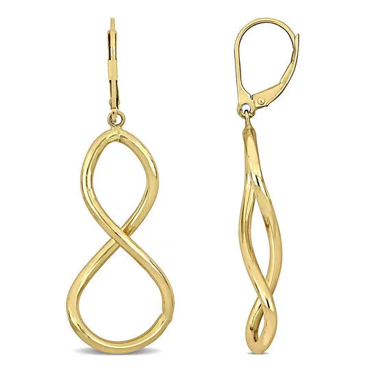 Original AMOUR Figure Eight Leverback Earrings In 10K Yellow Gold JMS always Earrings Original AMOUR Figure Eight Leverback Earrings In 10K Yellow Gold JMS always Earrings