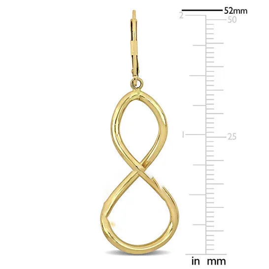 Original AMOUR Figure Eight Leverback Earrings In 10K Yellow Gold JMS always Earrings Original AMOUR Figure Eight Leverback Earrings In 10K Yellow Gold JMS always Earrings