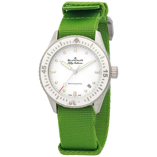 Original Blancpain Fifty Fathoms Bathyscaphe Automatic White Dial Watch 51001127naha JMS always Watches