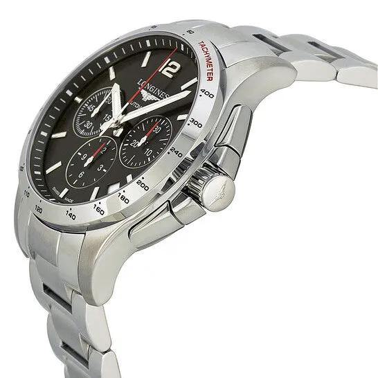 Original Longines Conquest Automatic Chronograph Black Dial Stainless Steel Mens Watch L36974566 JMS always Bracelets Original Longines Conquest Automatic Chronograph Black Dial Stainless Steel Mens Watch L36974566 JMS always Bracelets