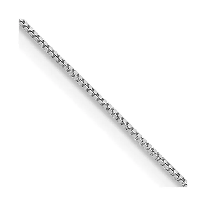 QGold 14K White Gold 20 inch Carded 5mm Box Link with Spring Ring Clasp Chain Necklace Necklaces