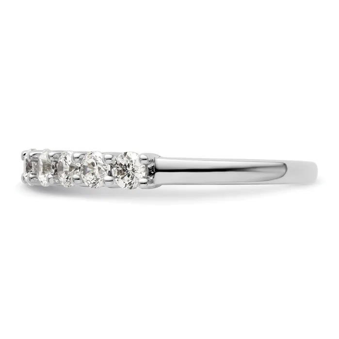Rings Goldia 100ct CZ Solid Real 14K White Gold 9Stone Wedding Band Ring