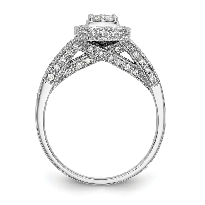 Rings Goldia 14k White Gold 12 Ct Lab Grown Diamond VSSI G Cluster Engagement Ring
