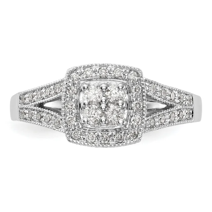 Rings Goldia 14k White Gold 12 Ct Lab Grown Diamond VSSI G Cluster Engagement Ring