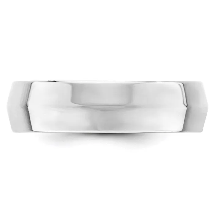 Rings Goldia Solid 10K White Gold 6mm Knife Edge Comfort Fit MensWomens Wedding Band Ring Size 65