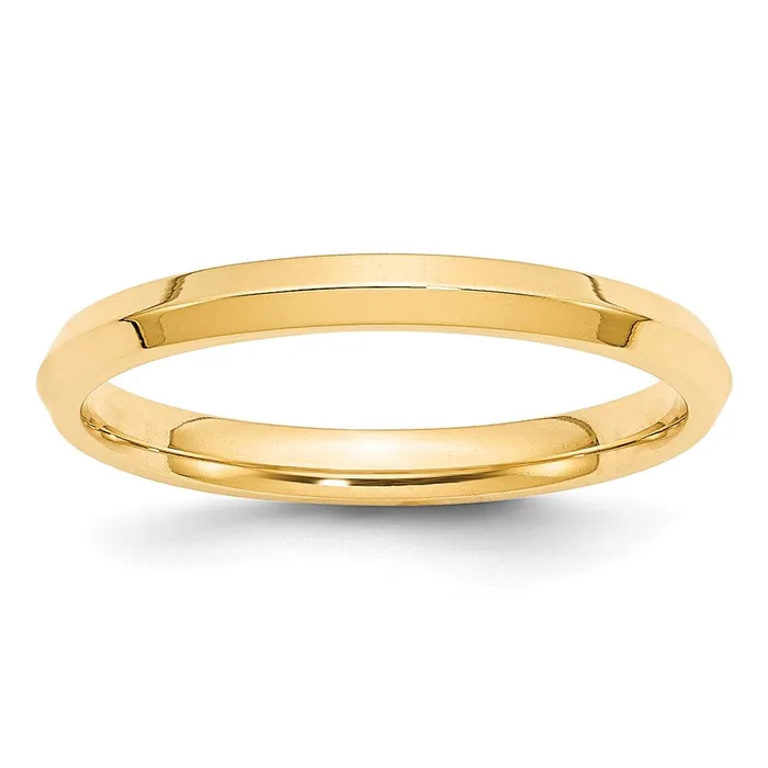 Rings Goldia Solid 14K Yellow Gold 25mm Knife Edge Comfort Fit MensWomens Wedding Band Ring Size 45