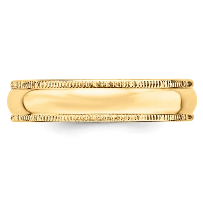 Rings Goldia Solid 18K Yellow Gold 5mm Milgrain HalfRound Wedding MensWomens Wedding Band Ring Size 11 Rings Goldia Solid 18K Yellow Gold 5mm Milgrain HalfRound Wedding MensWomens Wedding Band Ring Size 11