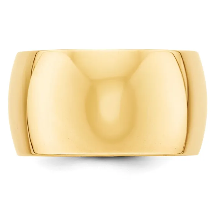 Solid 10K Yellow Gold 12mm Half Round MensWomens Wedding Band Ring Size 45 Goldia Rings Solid 10K Yellow Gold 12mm Half Round MensWomens Wedding Band Ring Size 45 Goldia Rings