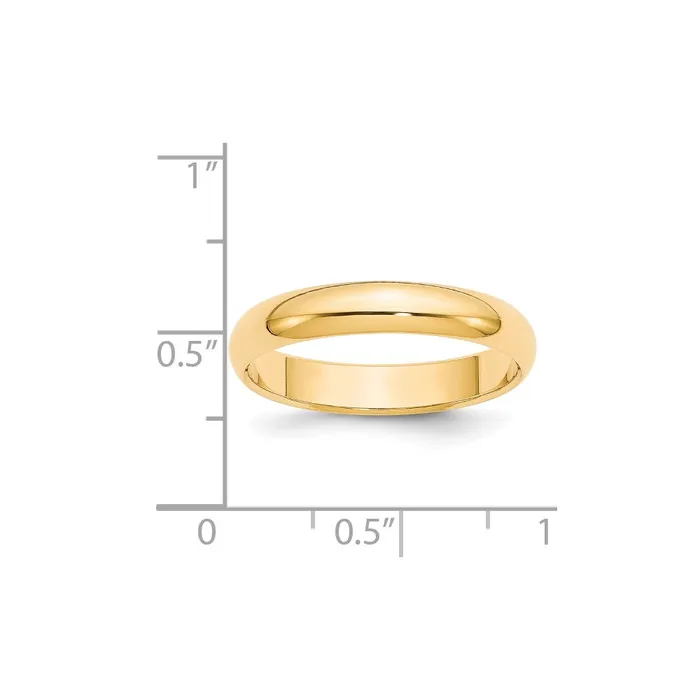 Solid 10K Yellow Gold 4mm HalfRound Wedding MensWomens Wedding Band Ring Size 12 Goldia Rings Solid 10K Yellow Gold 4mm HalfRound Wedding MensWomens Wedding Band Ring Size 12 Goldia Rings