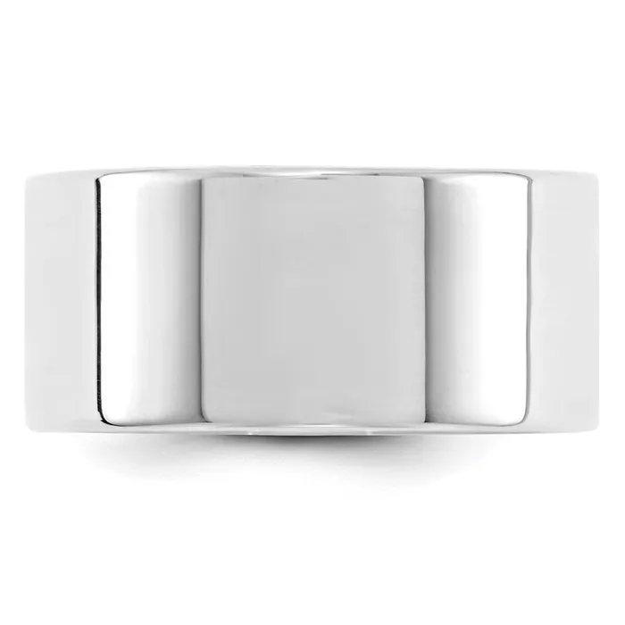Solid 18K White Gold 10mm Light Weight Flat MensWomens Wedding Band Ring Size 8 Goldia Rings Solid 18K White Gold 10mm Light Weight Flat MensWomens Wedding Band Ring Size 8 Goldia Rings