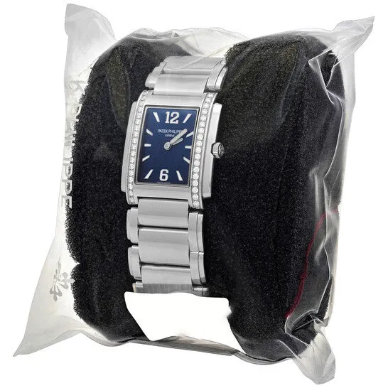 Watches JMS always Original Patek Philippe Twenty4 Quartz Diamond Blue Dial Ladies Watch 49101200A001