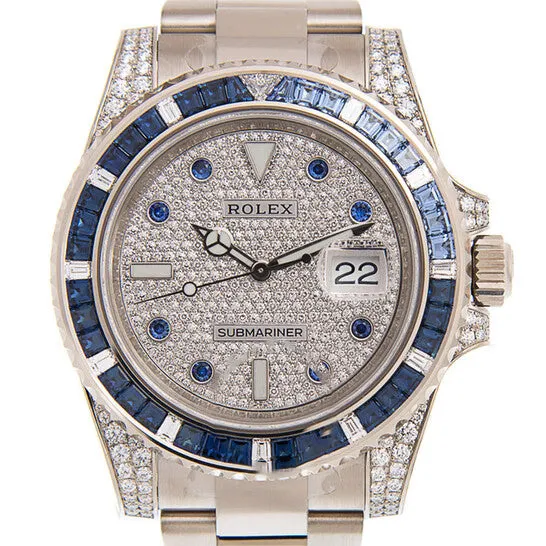 Watches JMS always Original Rolex Submariner Automatic Chronometer Saphire Set Diamond Watch 116659SABRO