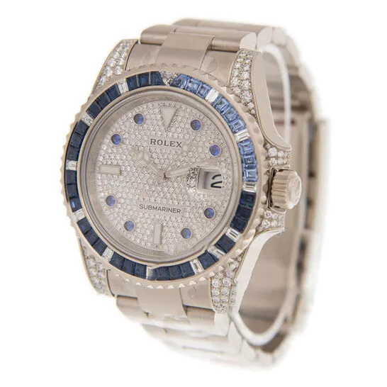 Watches JMS always Original Rolex Submariner Automatic Chronometer Saphire Set Diamond Watch 116659SABRO