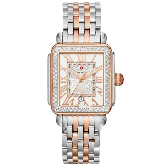 Watches Original Michele Deco Quartz Diamond Silver Sunray Dial Ladies Watch MWW06T000220 JMS always