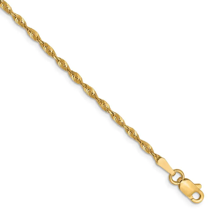 10K 18mm DiamondCut Lightweight Rope Chain TreasureFineJewelers Necklaces 10K 18mm DiamondCut Lightweight Rope Chain TreasureFineJewelers Necklaces