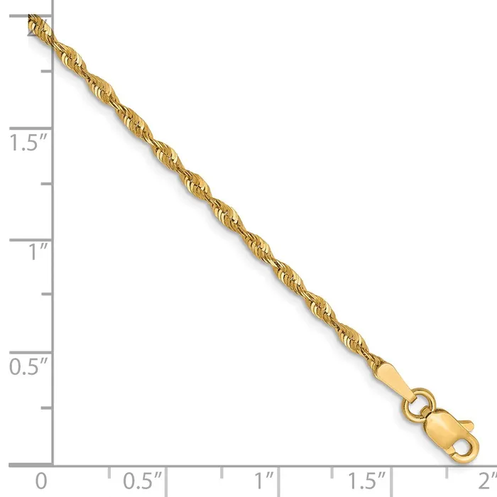 10K 18mm DiamondCut Lightweight Rope Chain TreasureFineJewelers Necklaces