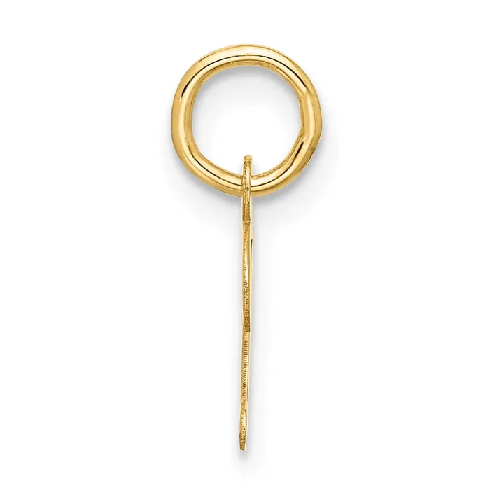 10k Yellow Gold Small Script Initial D Charm TreasureFineJewelers Charm Necklaces