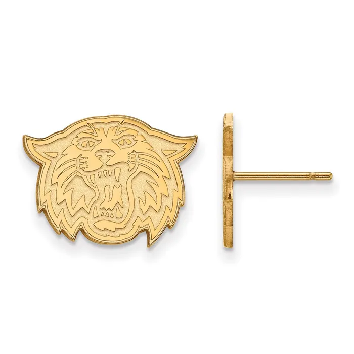 14k Gold Villanova University Wildcat Small Post Earrings TreasureFineJewelers Earrings 14k Gold Villanova University Wildcat Small Post Earrings TreasureFineJewelers Earrings