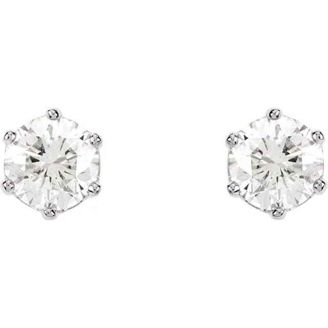 14K White Gold 15 CTW Natural Diamond Stud Earrings TreasureFineJewelers Earrings